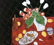 Black background, tulips and oysters Henri Matisse